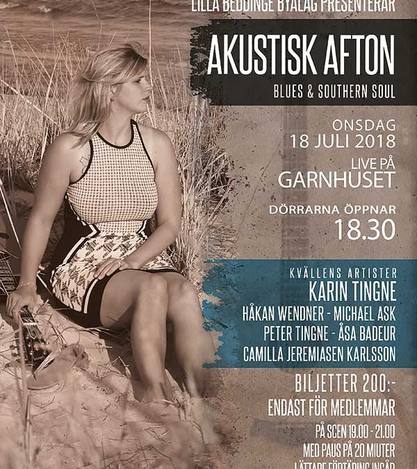 Akustisk afton snart slutsåld!