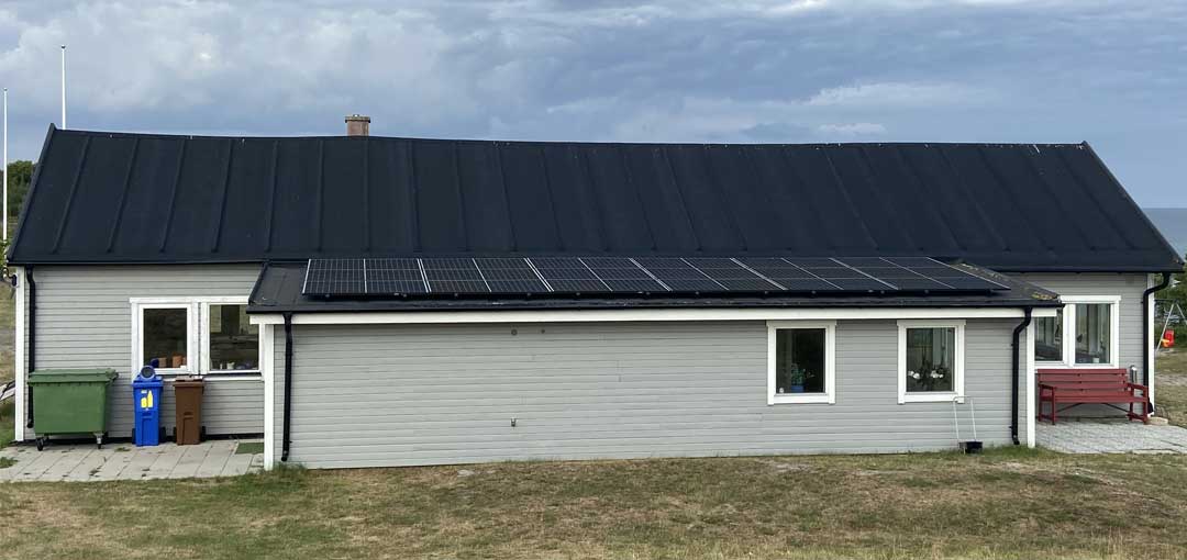 Nu har vi solceller på Garnhuset!